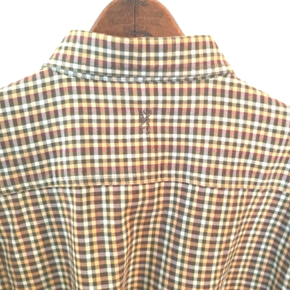 Browning Men's Multicolored Plaid Long Sleeve Button Down Shirt Size 2XL - Picture 5 of 12